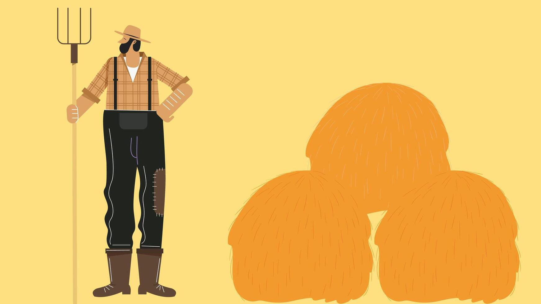 Farming and harvesting ceoncept tools illustration vector