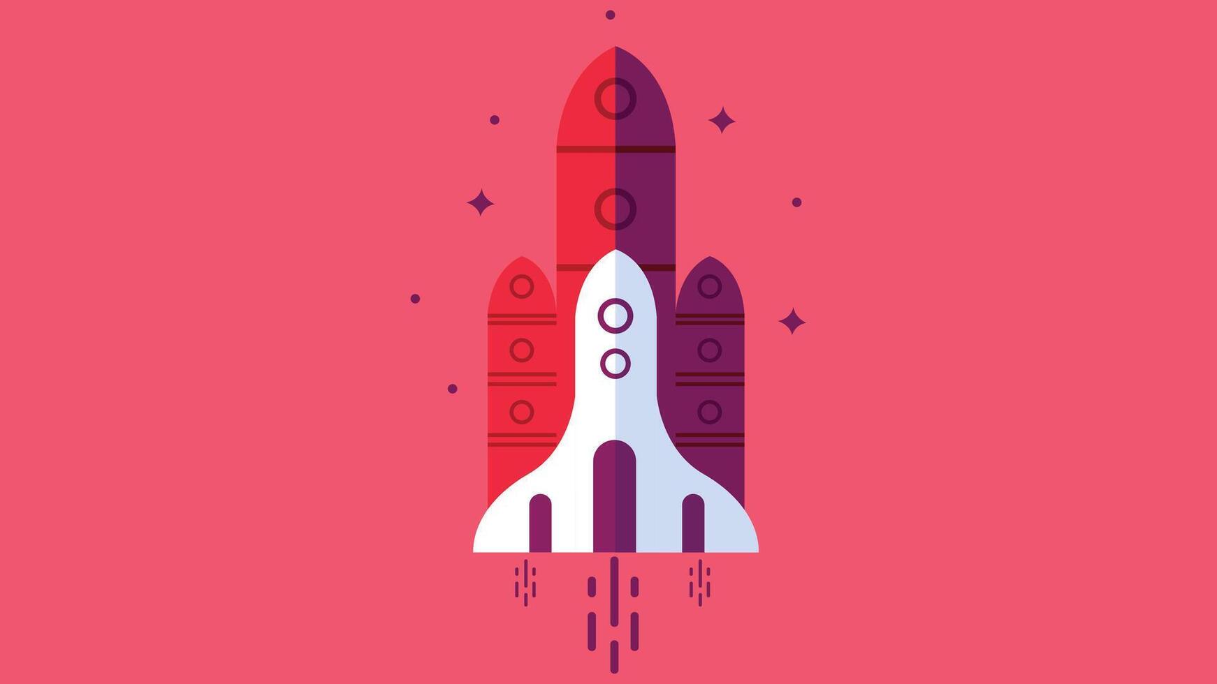 Space exploration concept science graphic flat illustration vector