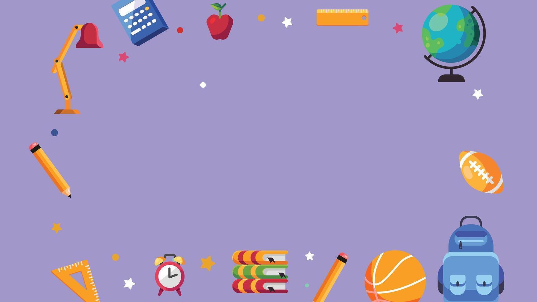 School and education icons back to school illustration vector