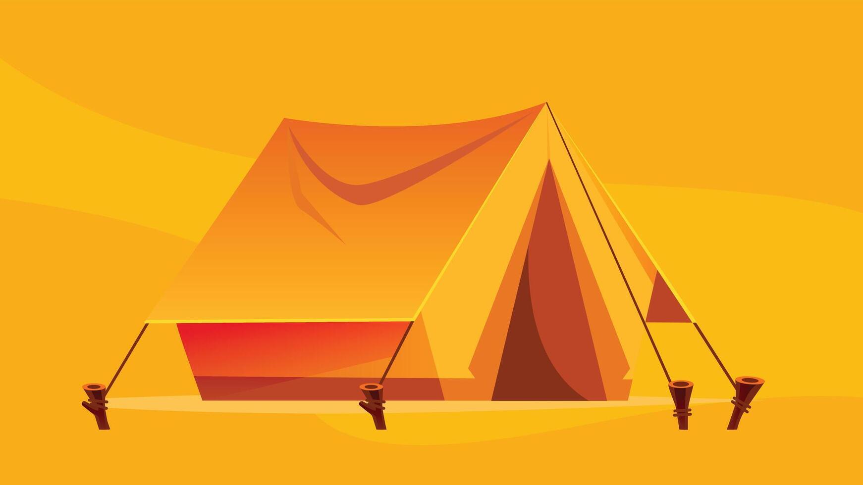 Summer camping sites and tools elements illustration vector