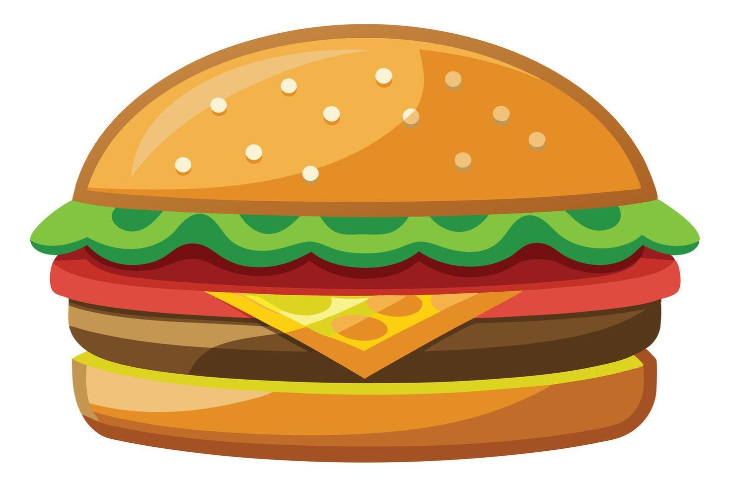 Burger art on white background vector
