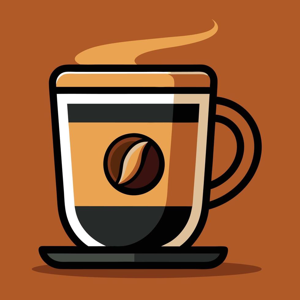 Coffee in a icon illustration design concept vector