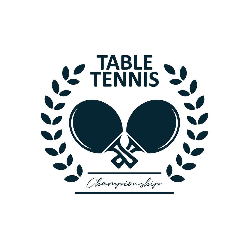 table tennis or ping pong logo icon illustration design vector