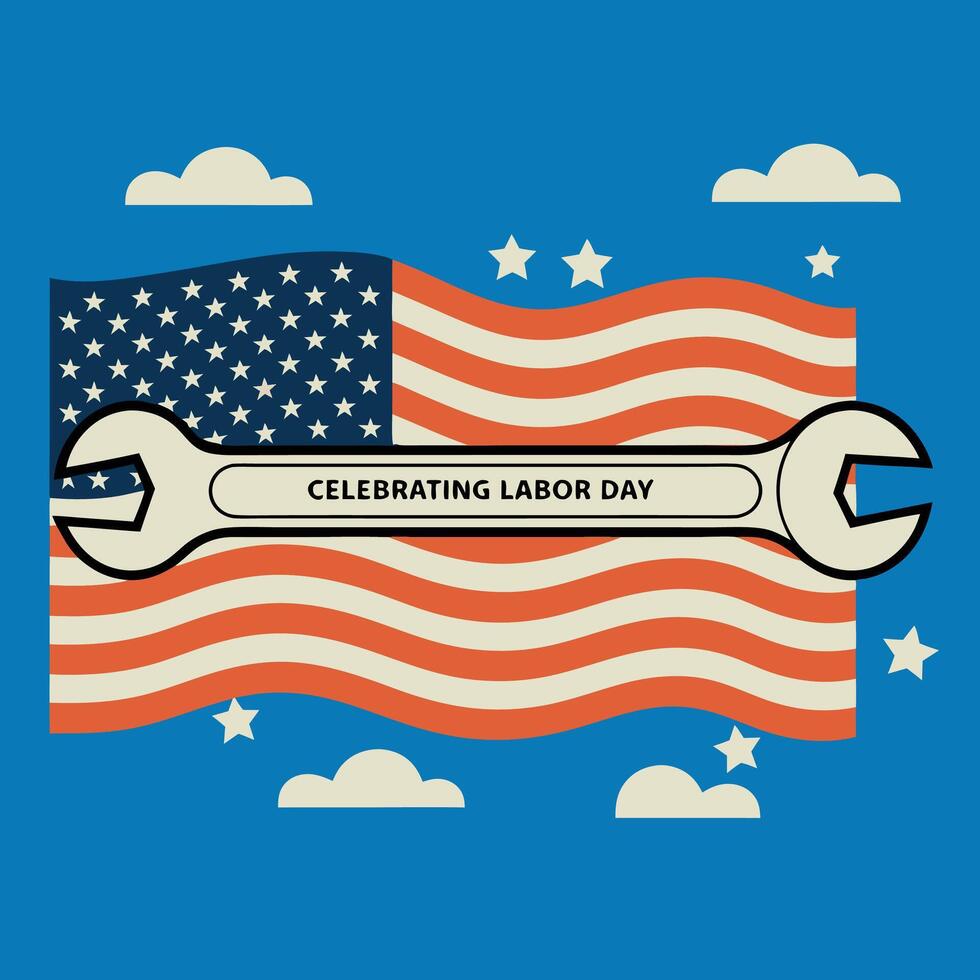 USA labor day celebration vector