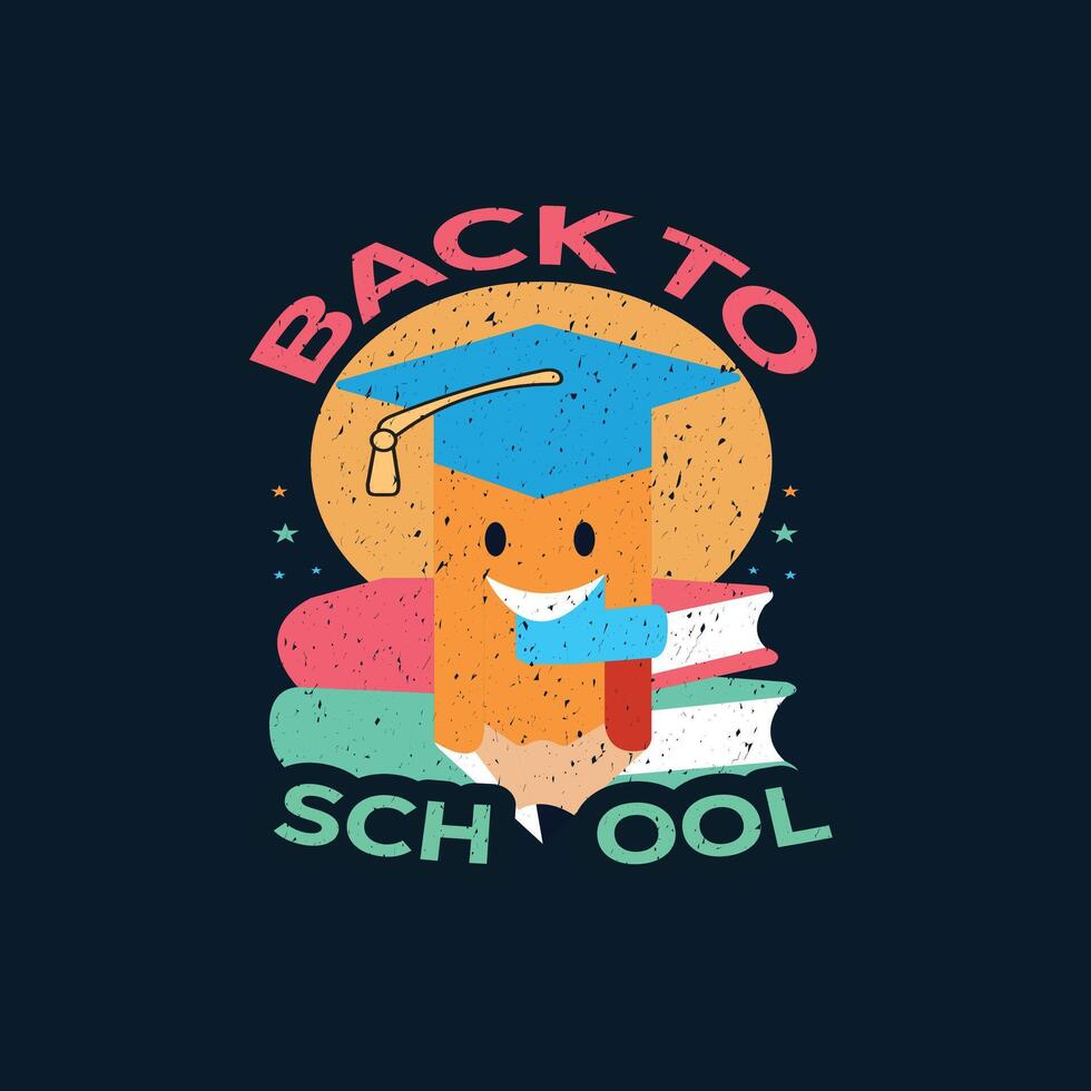 Back to school typography t-shirt design vector