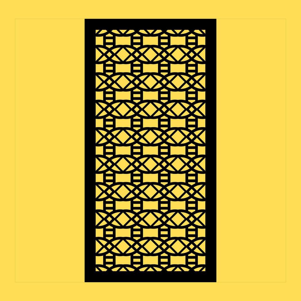 Laser cut patterns panel collection with abstract geometric ornament for decoration vector