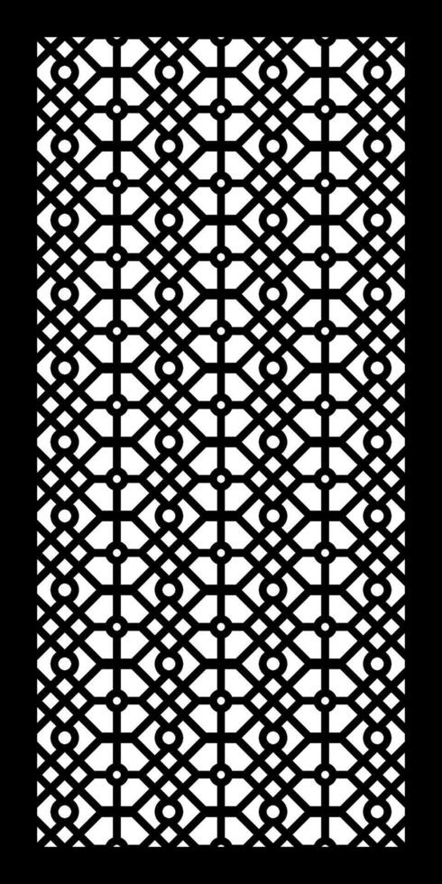geometric pattern design for cnc cutting, background, panel, and decoration vector