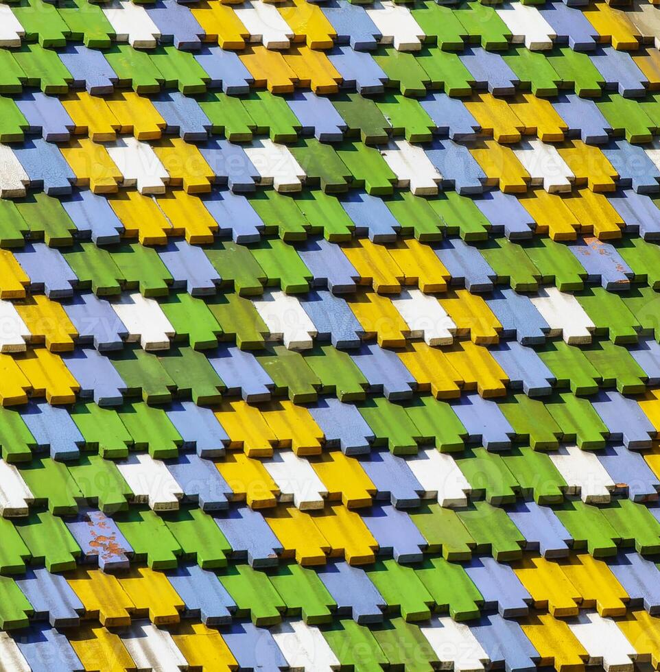 Texture of colorful roof tiles. Background for design. photo