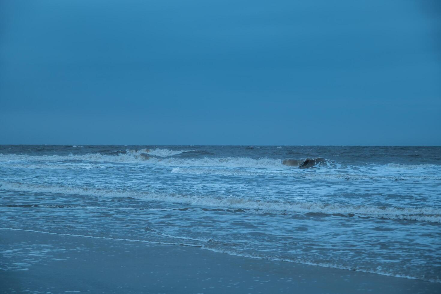 Stormy weather at the ocean photo