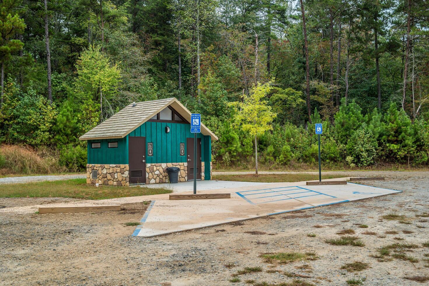 Restrooms in a park with handicap access photo
