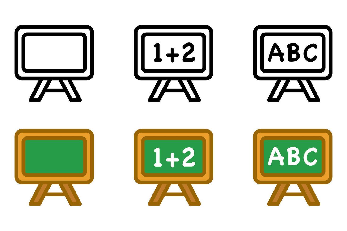 School board icon. chalk blackboard sign. classroom symbol. back to school illustration. english class pictogram. vector
