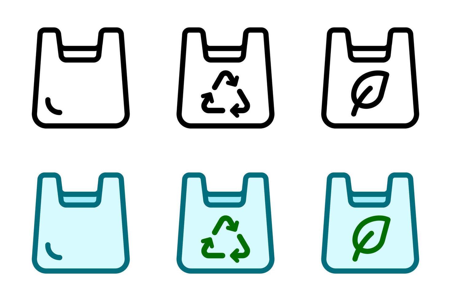 Plastic bag icon. Recycle package sign. Eco packet symbol. Reusing pack illustration. vector