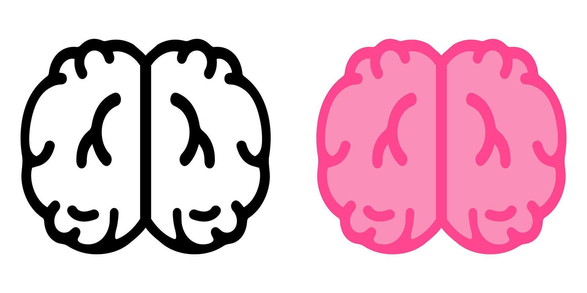 brain organ icon. psychology sign. mind symbol. science illustration. vector