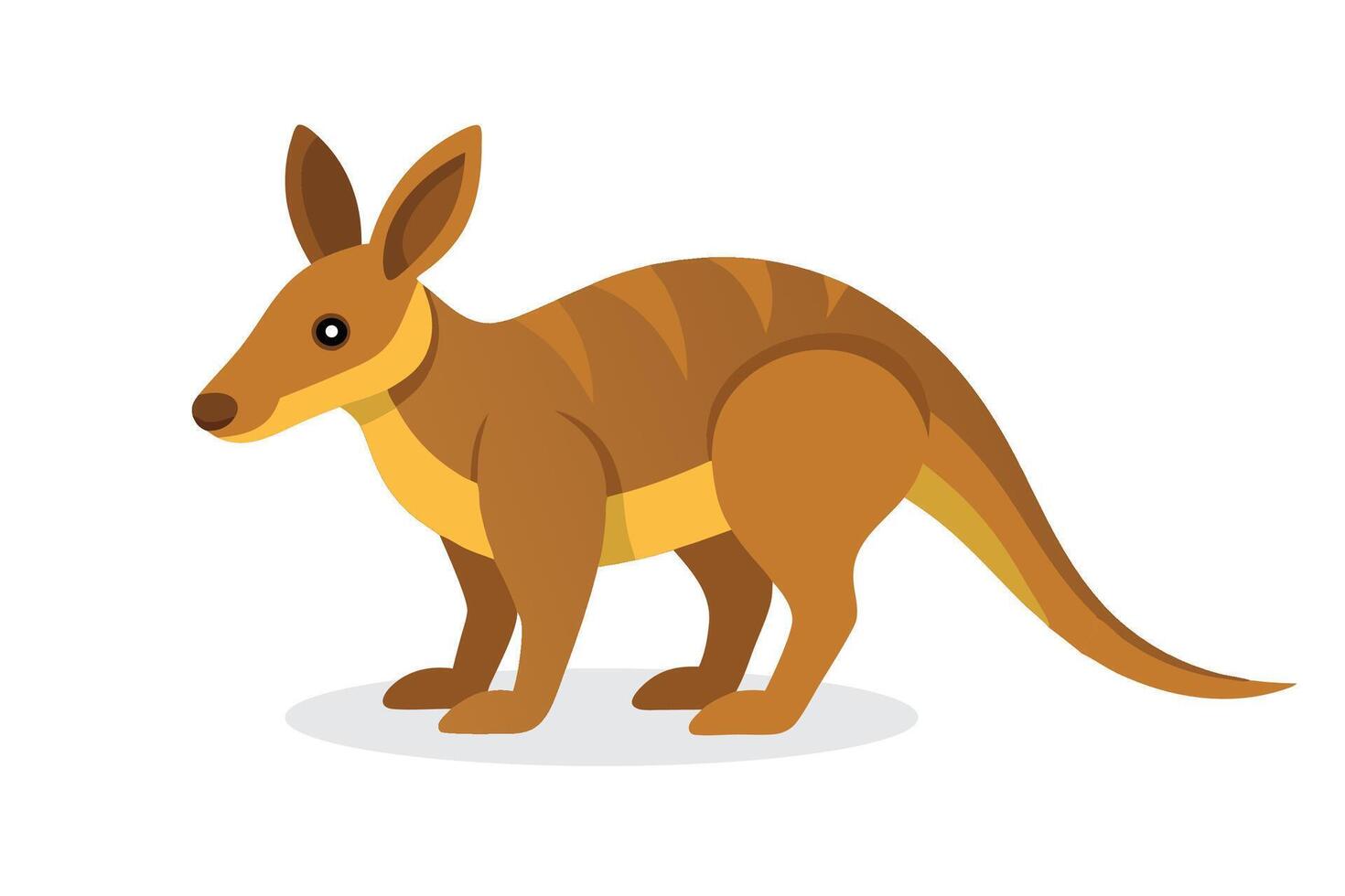 Aardvark animal flat isolated illustration on white background vector