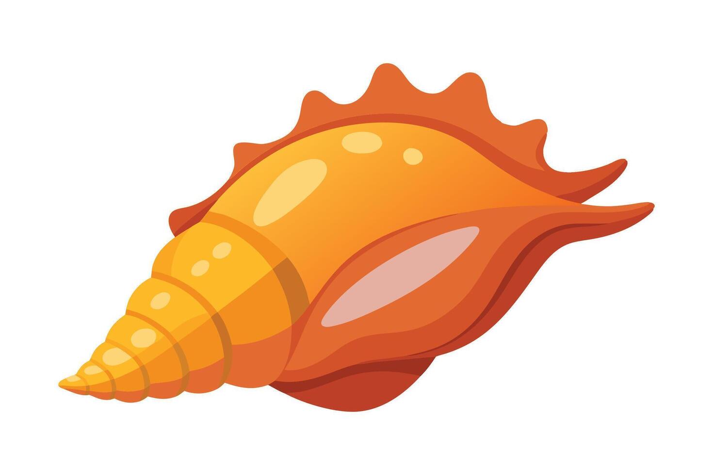 Conch Under water animal flat illustration vector