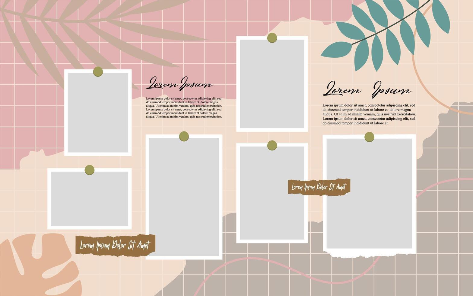 Pictures or photos frame collage vector