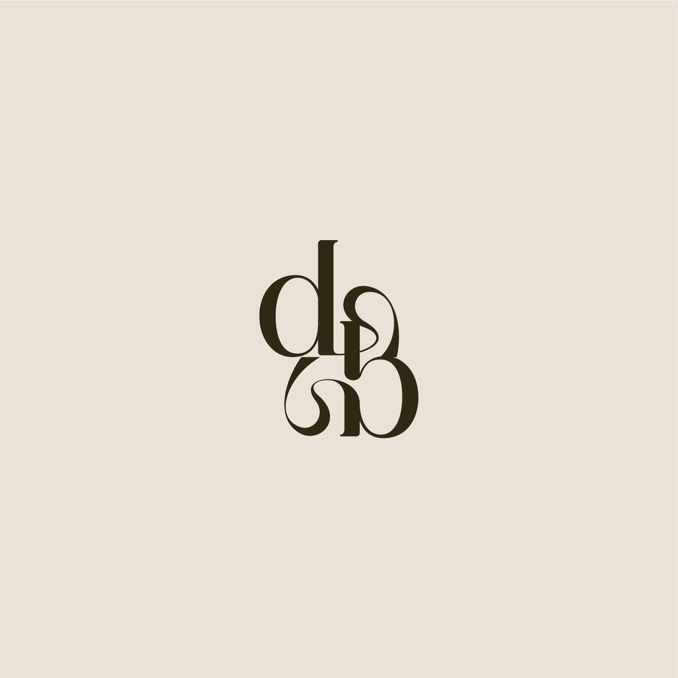 dynamic line monogram logo luxurious concept DB elegant wedding letter vector