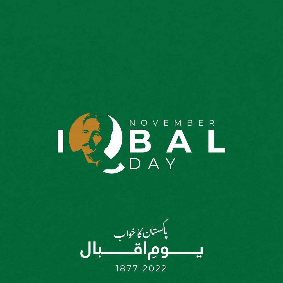 Iqbal day 9 November vector