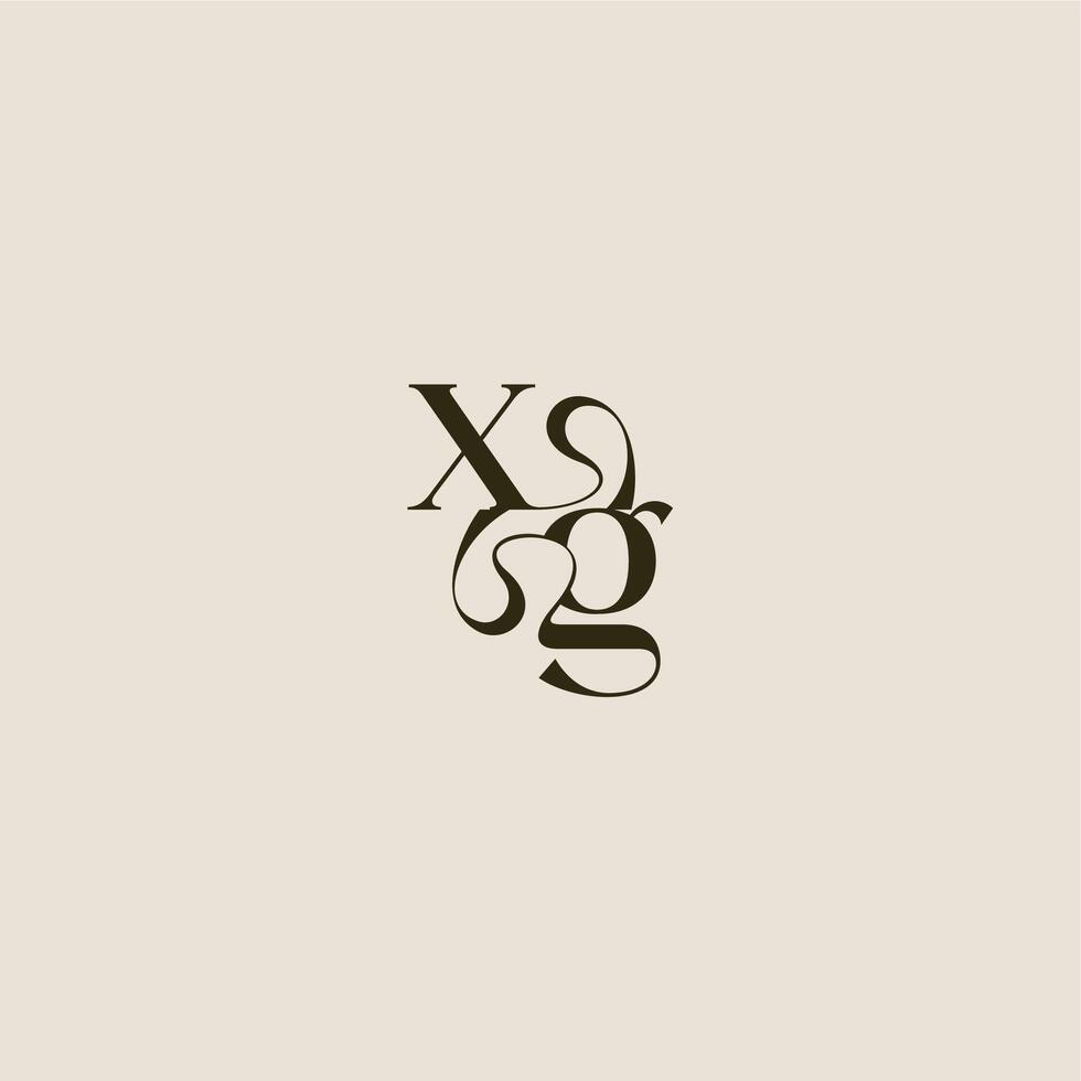 XG letter luxurious concept elegant wedding dynamic line monogram logo vector