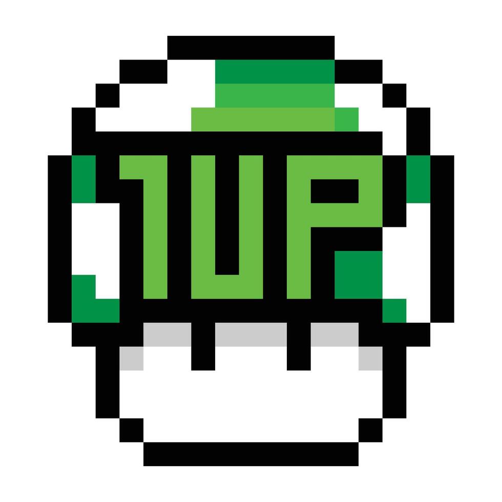 Power Level Up Mushroom vector