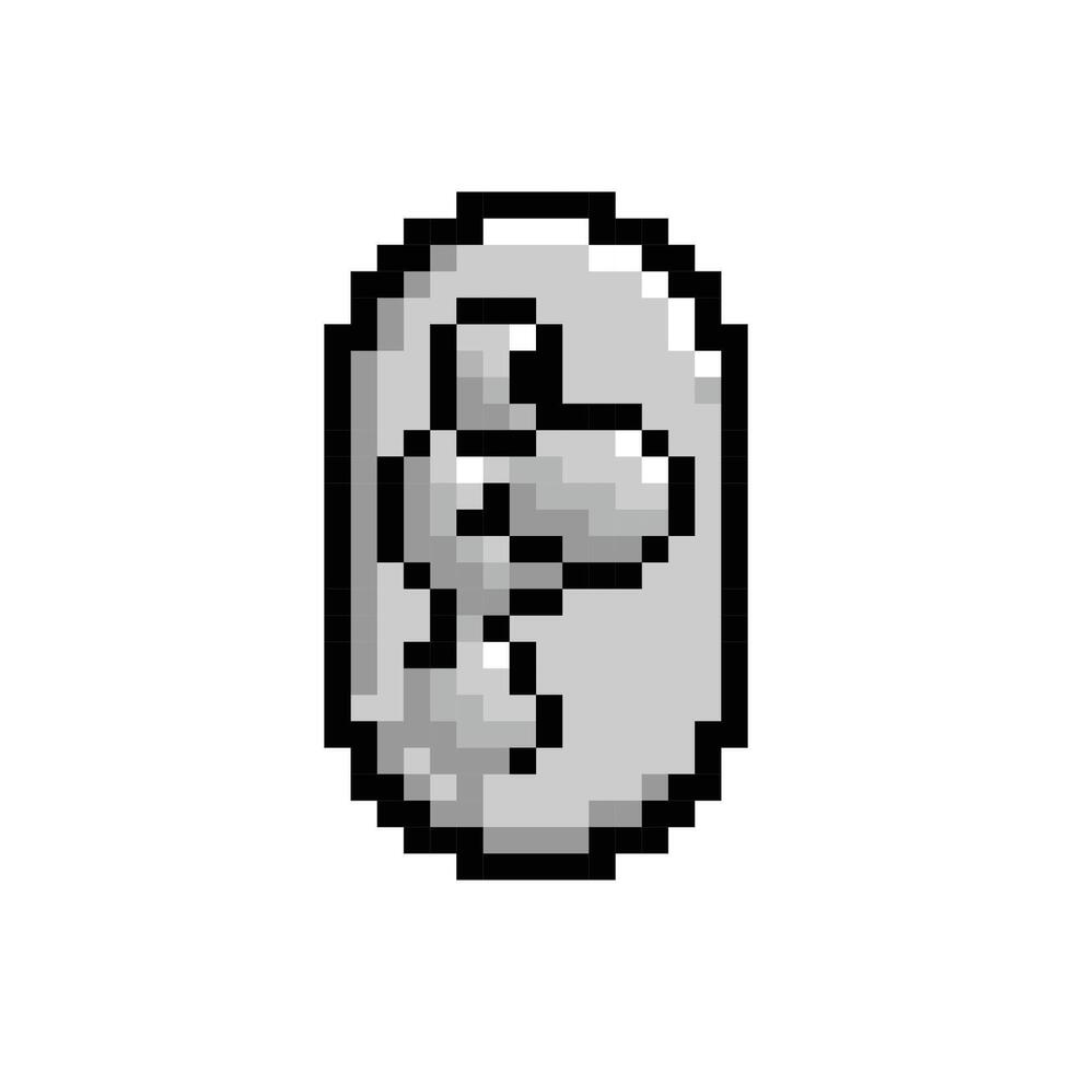 Dino Yoshi Coin Game Pixel vector