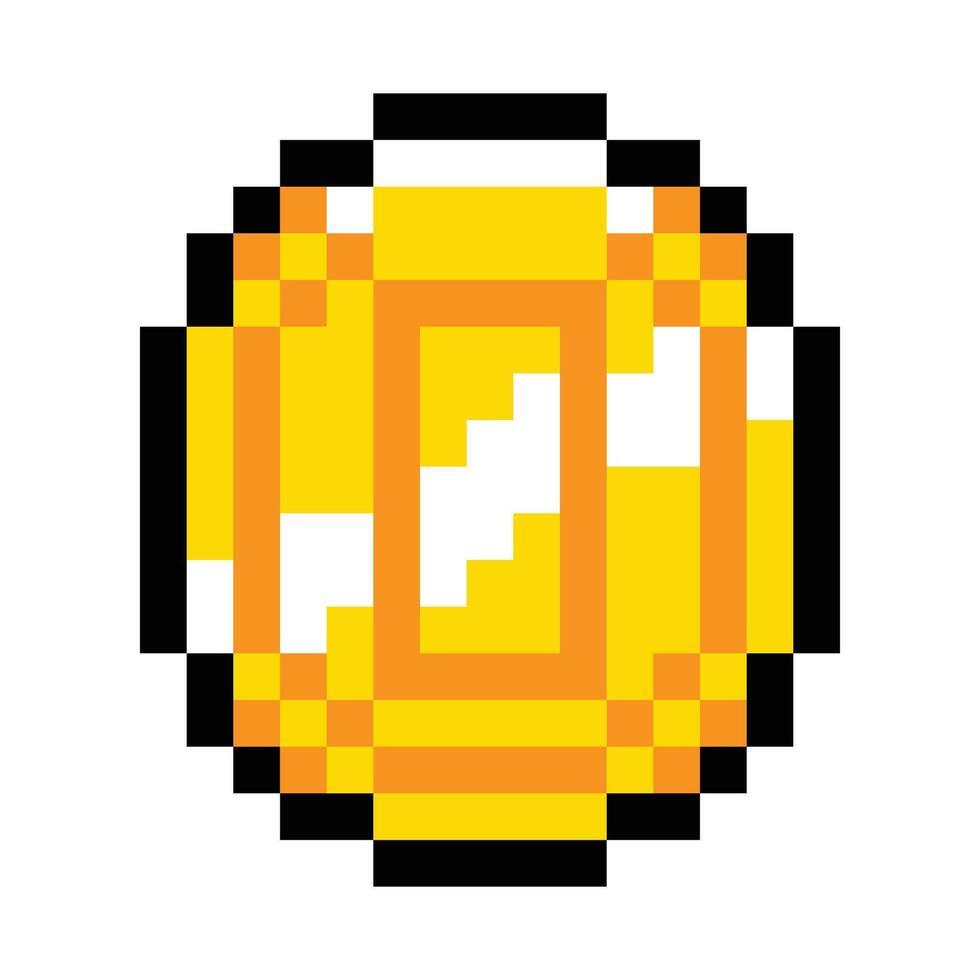 Gold Coin Game Pixel vector
