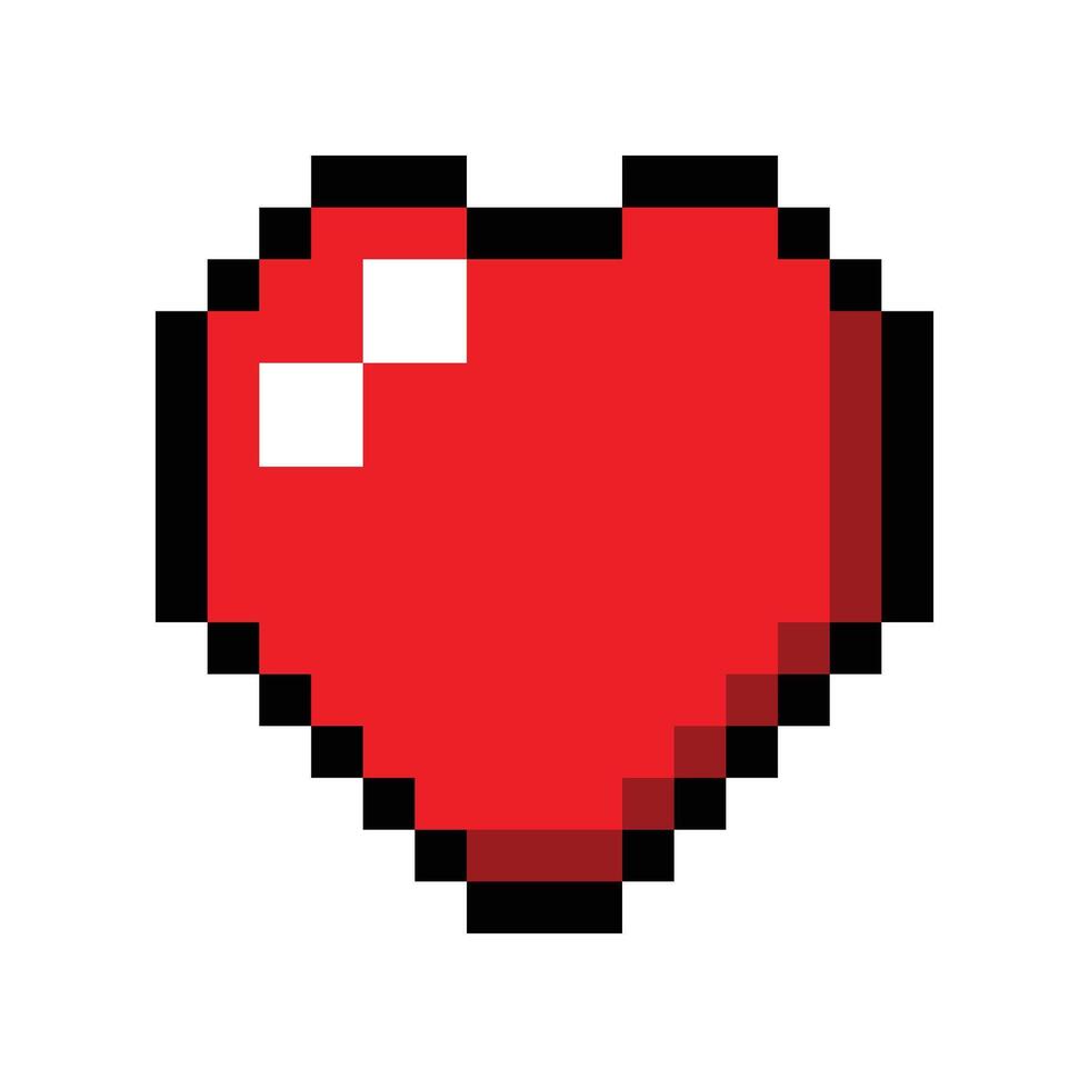 Heart Game Pixel vector