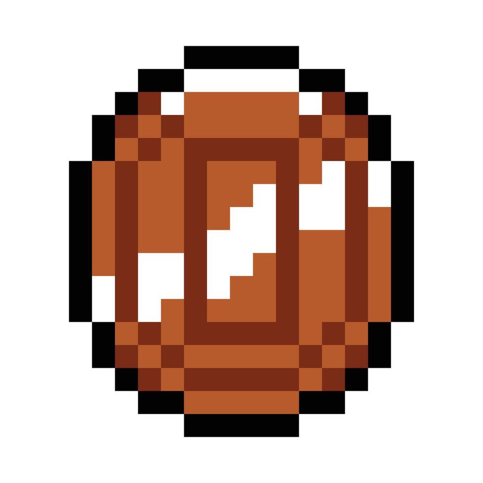 Bronze Coin Game Pixel vector