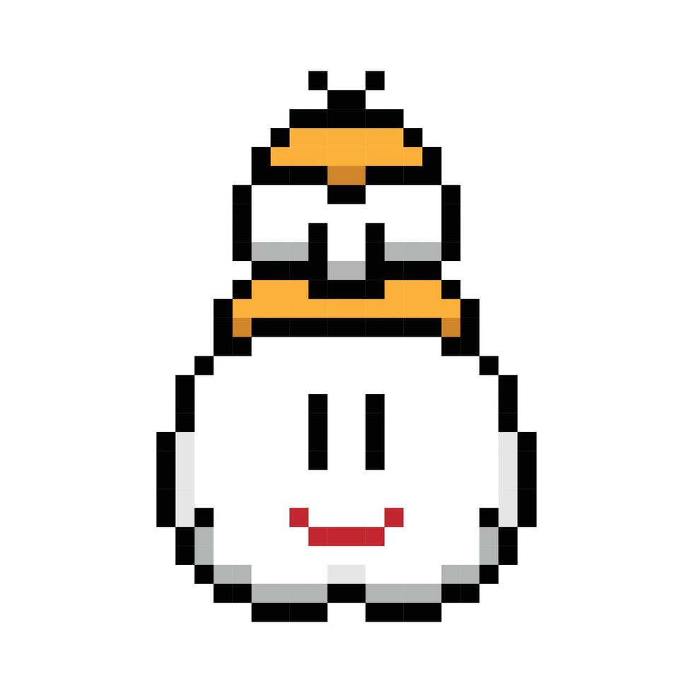 Nerd Turtle Enemy on Cloud game Pixel vector