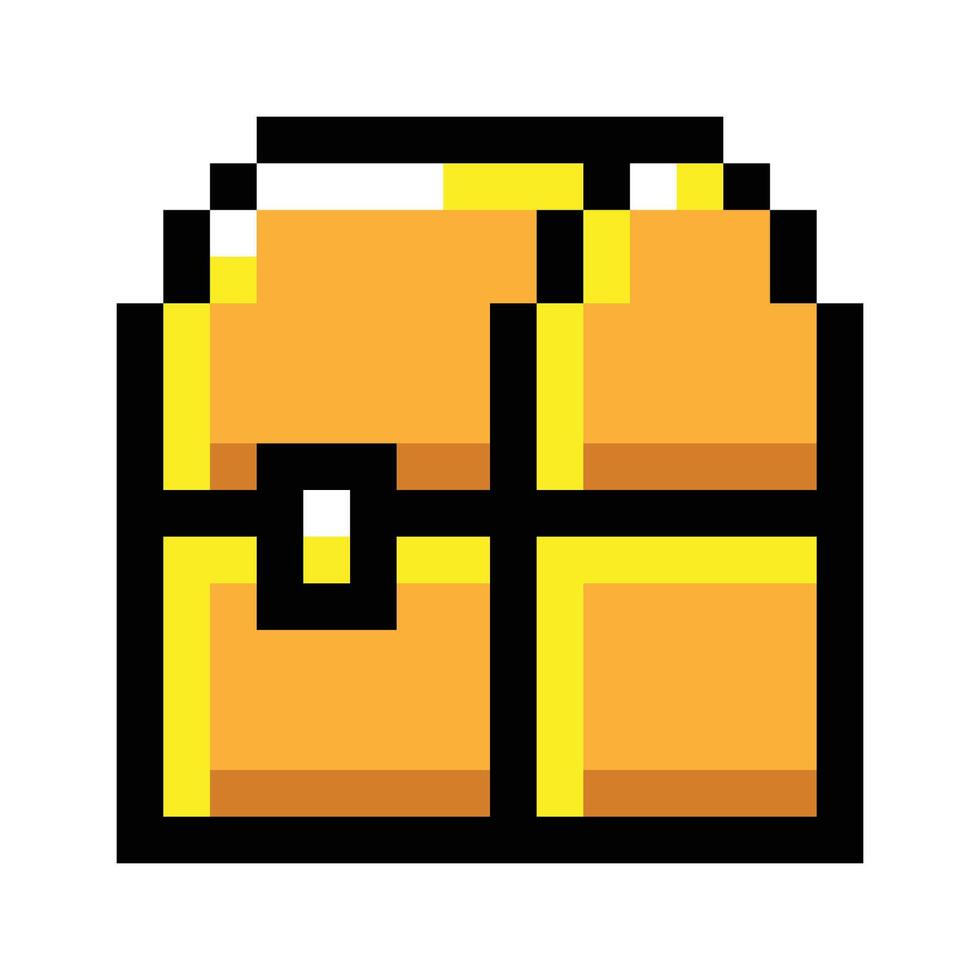 Treasure Box Game Pixel vector
