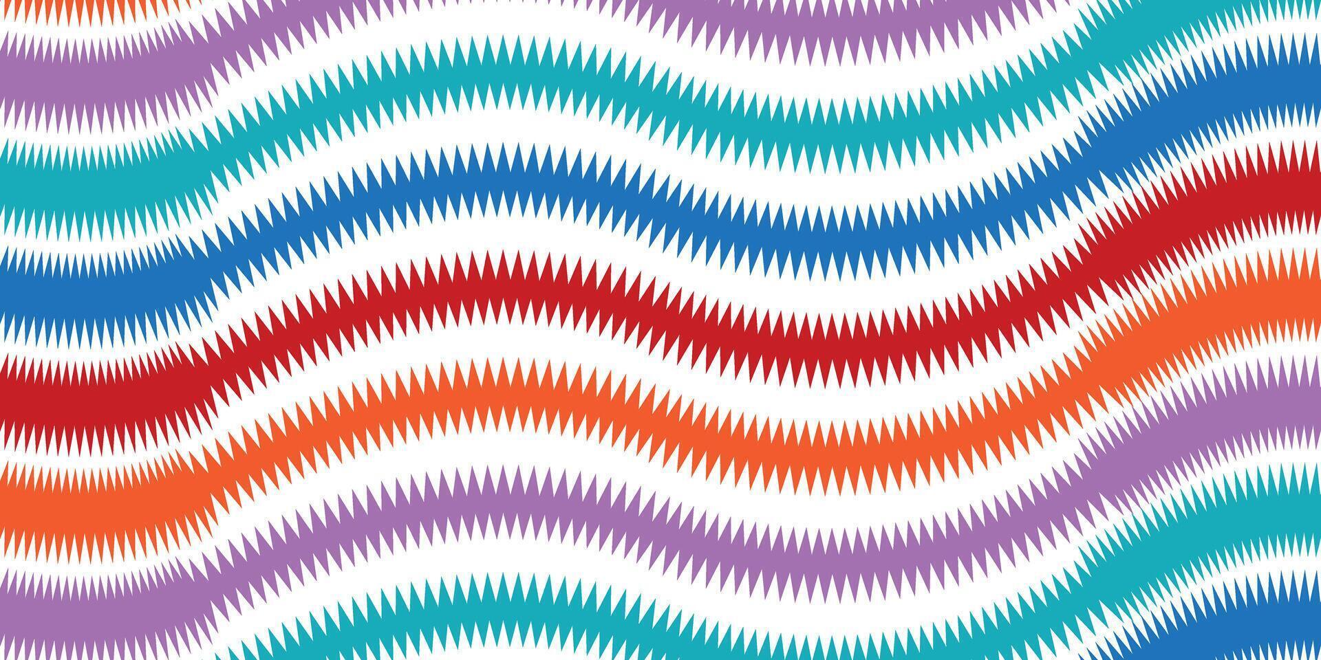Zigzag shape multi color illustration for background design. vector