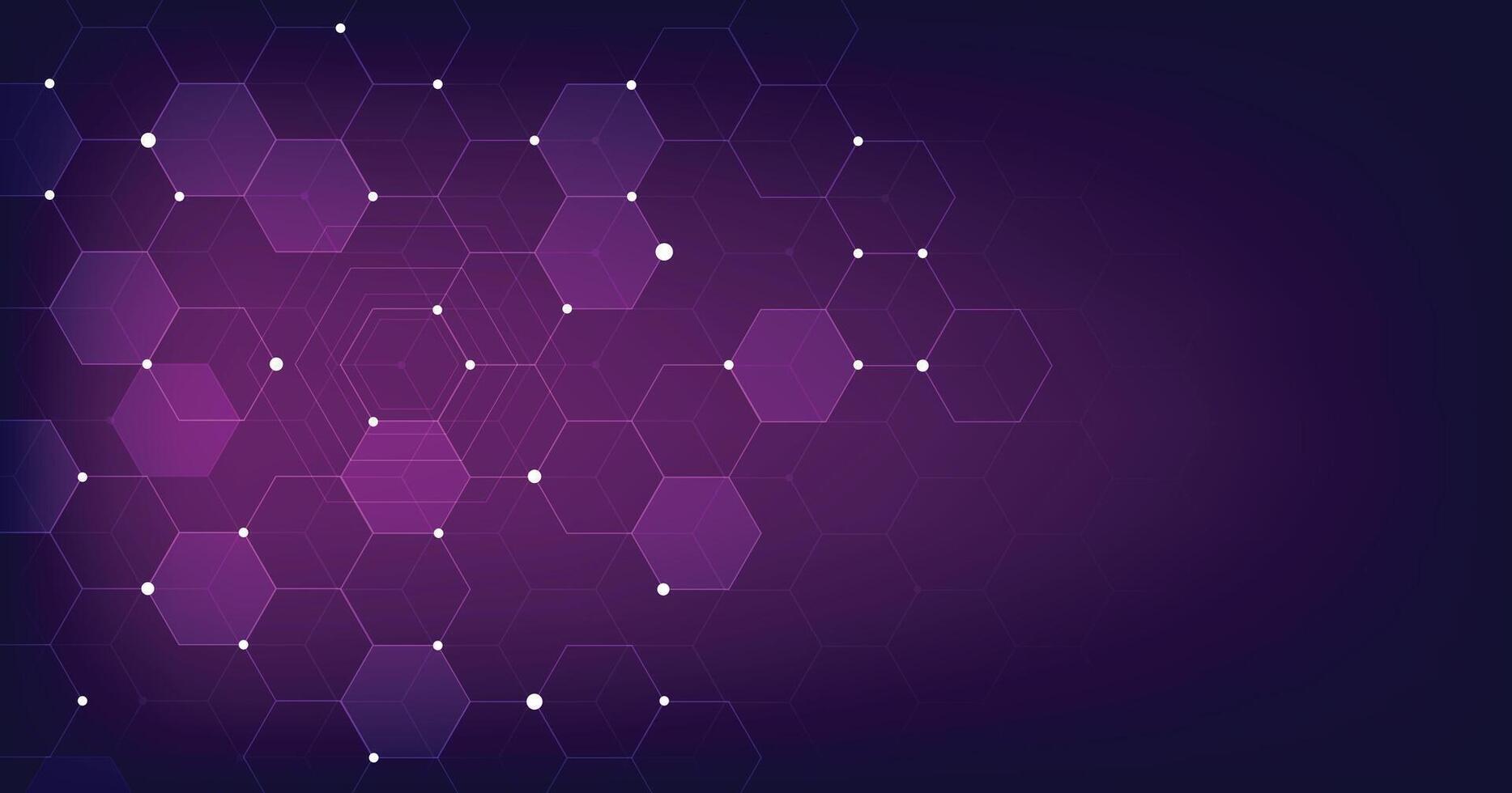 Background of hexagon geometric dark pattern. vector