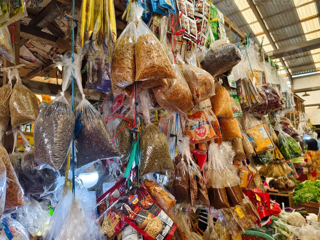 A large display of food photo