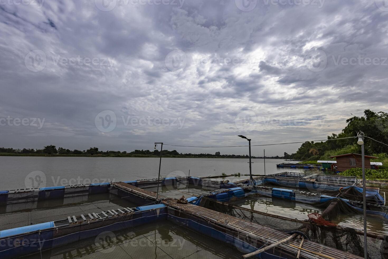 Fish Cages In The Countryside. photo