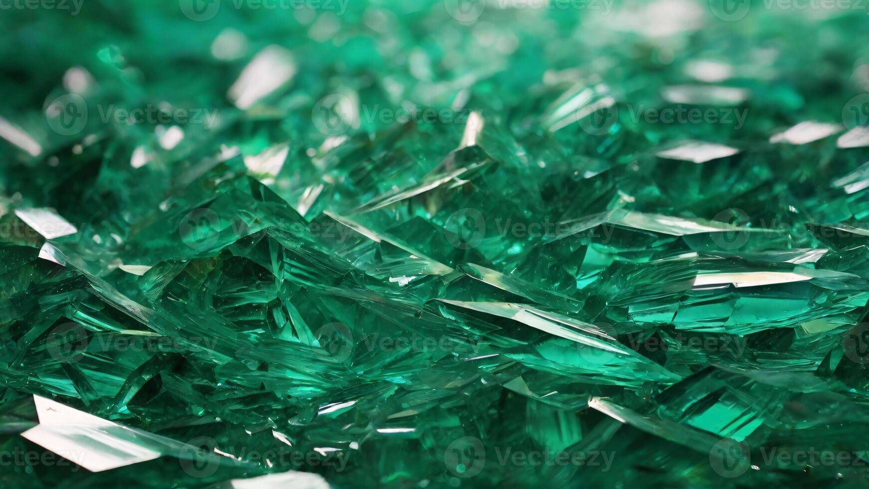 Green crystal background. Macro shot of emerald gemstone texture. photo