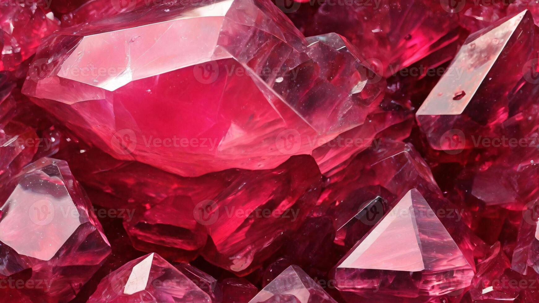 Abstract red ruby crystal mineral arrangement background, Rare high quality. photo