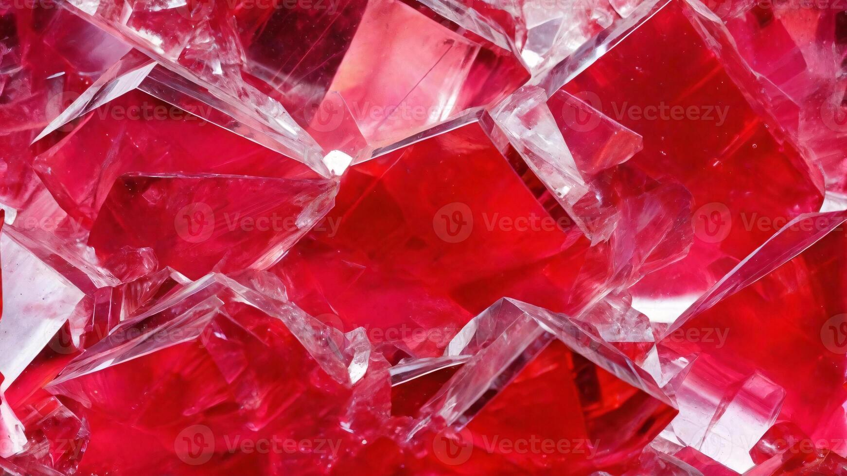 top view abstract square ruby crystal background. photo