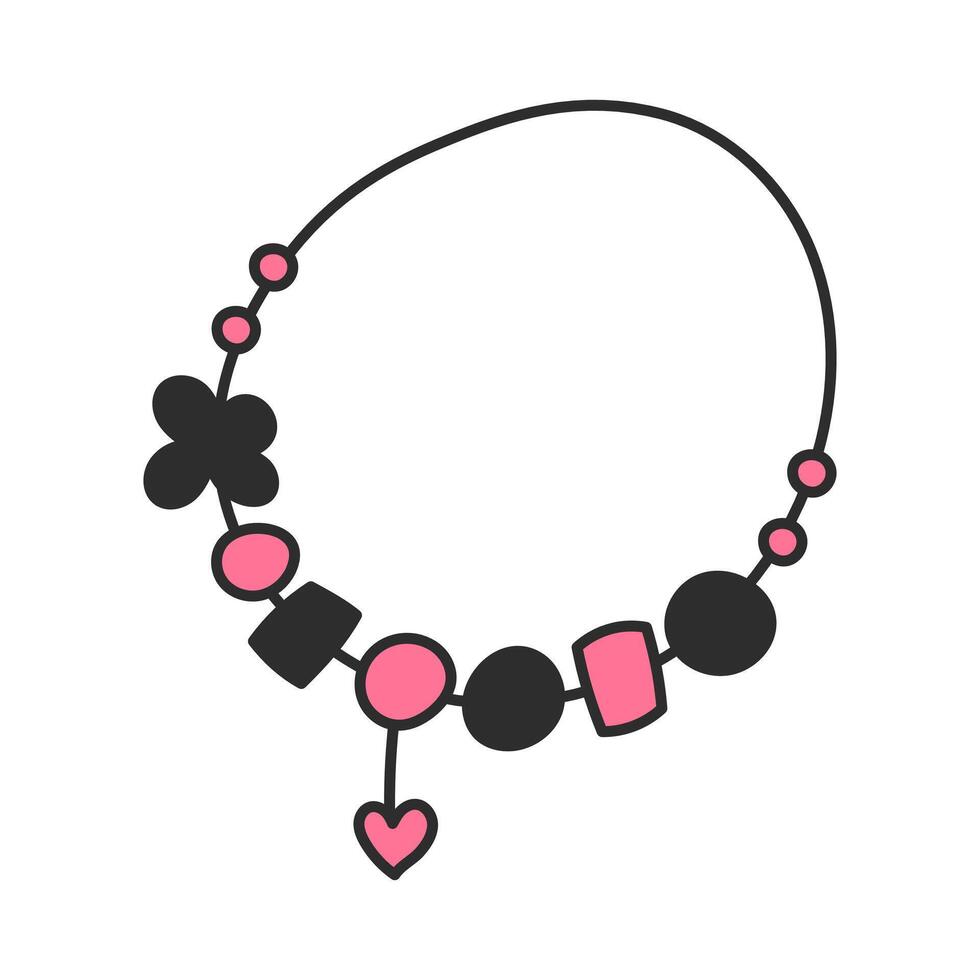 Charms Bracelet Doodle vector