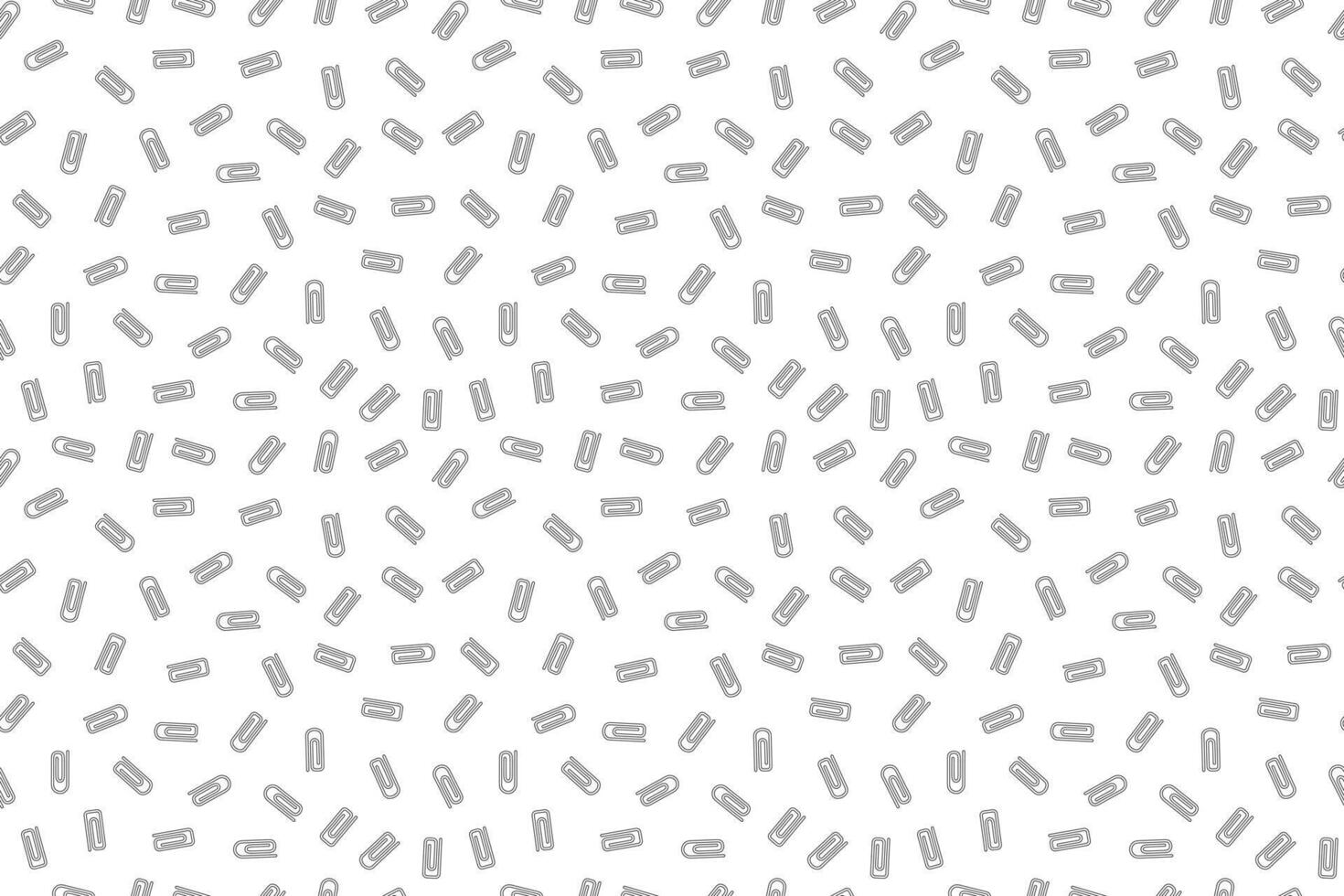 Seamless pattern of paperclips, perfect for coloring pages, stationery design, and back to school themes. vector