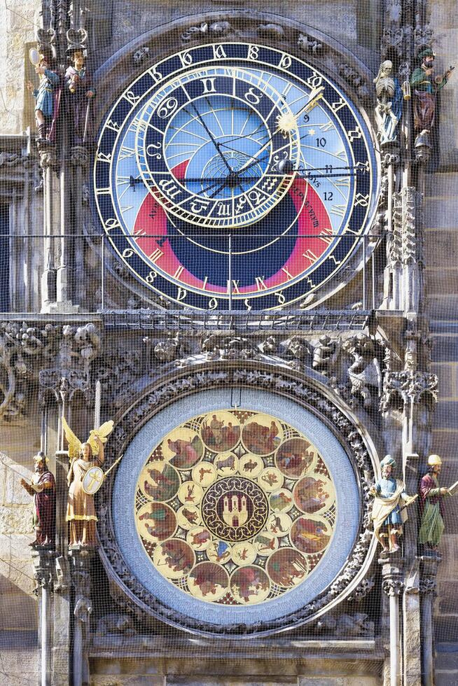 Prague, Czech Republic, 2024 - Medieval astronomical clock, Prague, Bohemia, Czech Republic photo