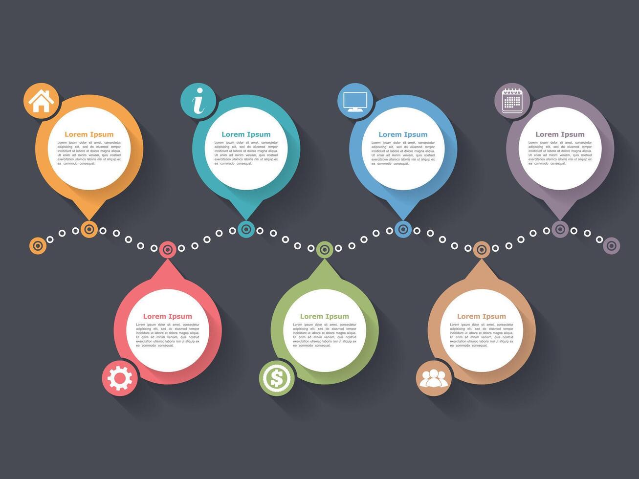 Timeline infographics design template, workflow layout, diagram vector