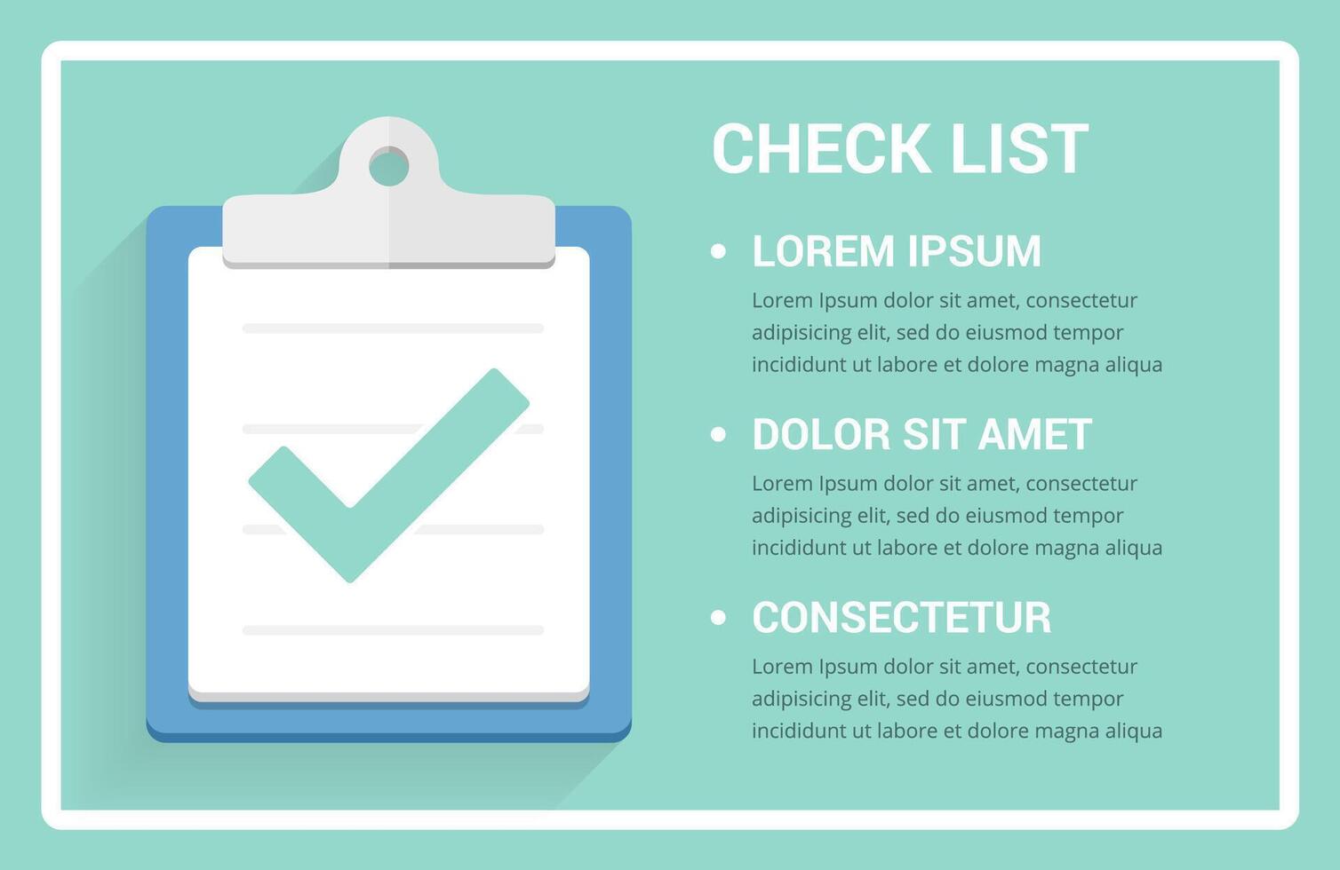Check list - clipboard with check mark and place for your text vector