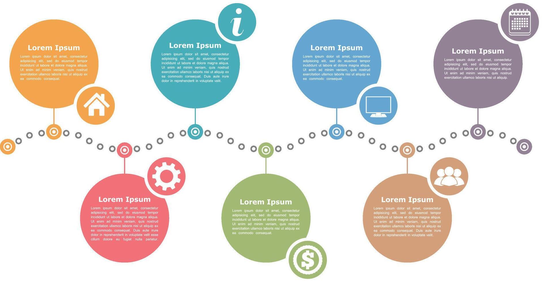 Timeline infographics design template vector