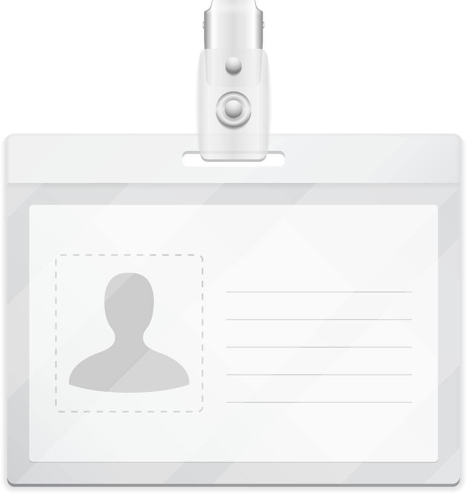 Blank horizontal identification card or name tag vector