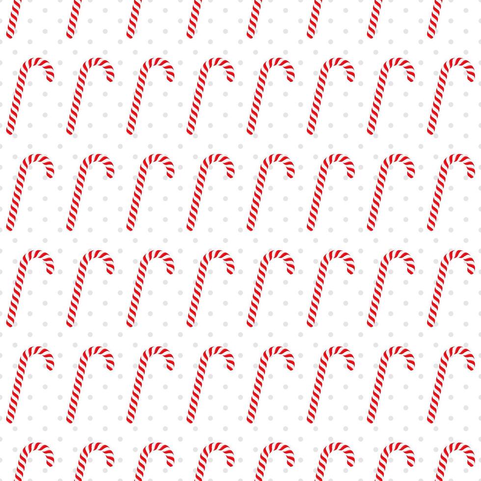 Seamless background made of red candy canes vector