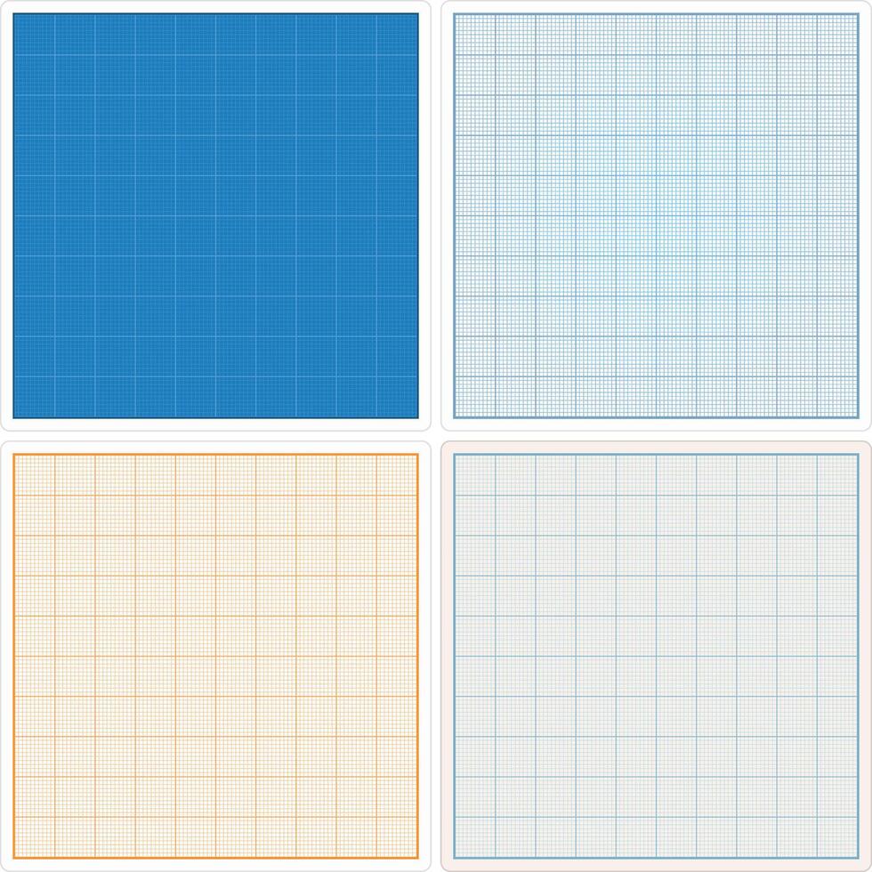 Square graph papers set vector