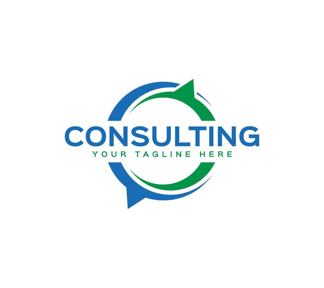 Consulting text based logo design. vector