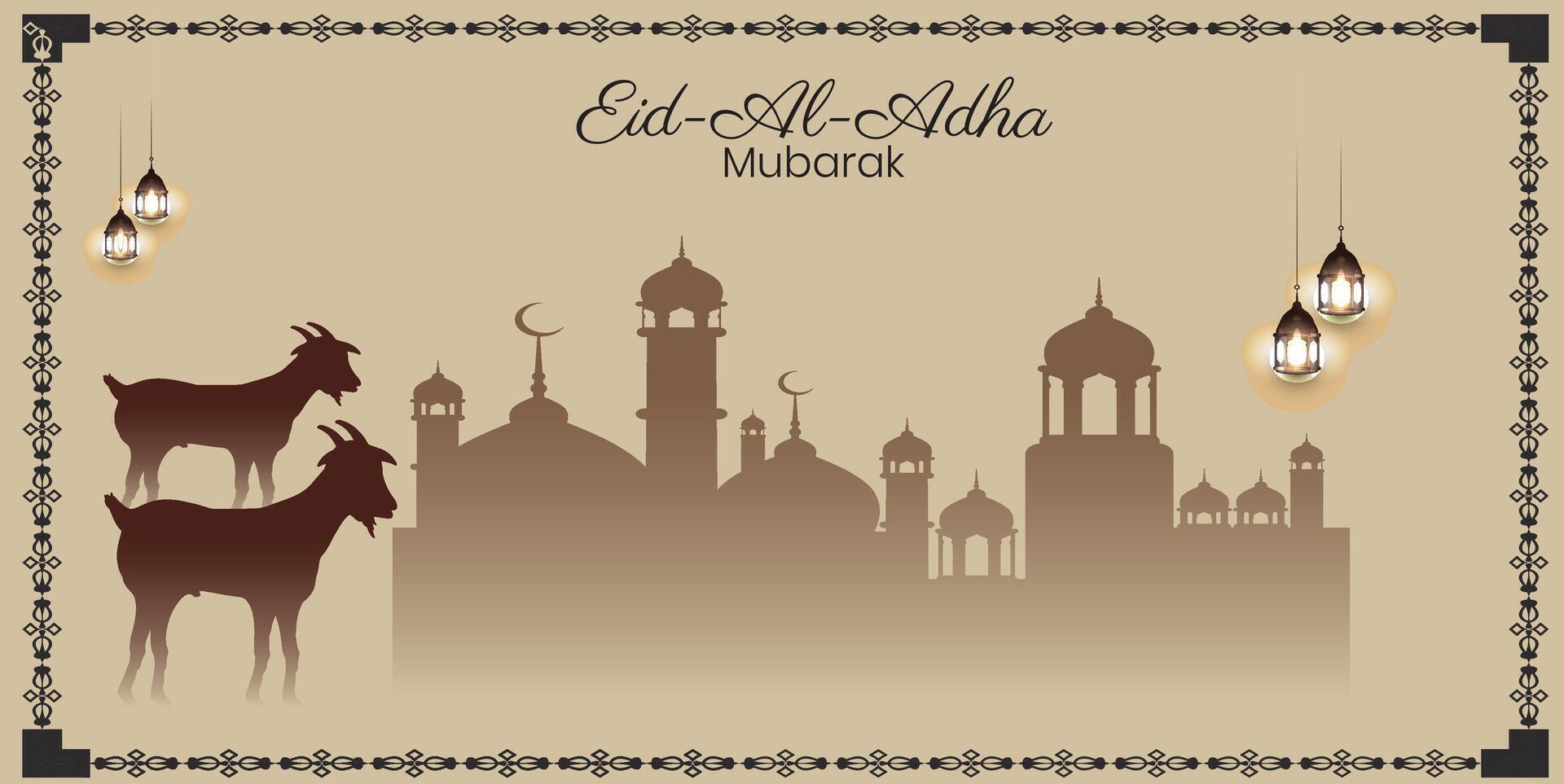 Eid banner design background vector