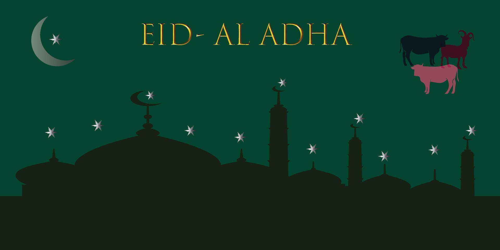 Eid background adha mubarak vector