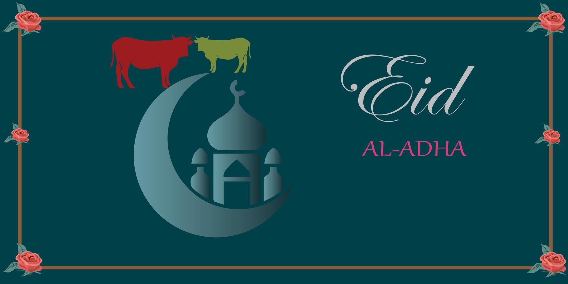 Eid al adha mubarak banner design vector